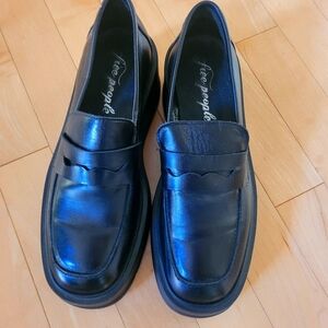 Free People black platform loafers size 8